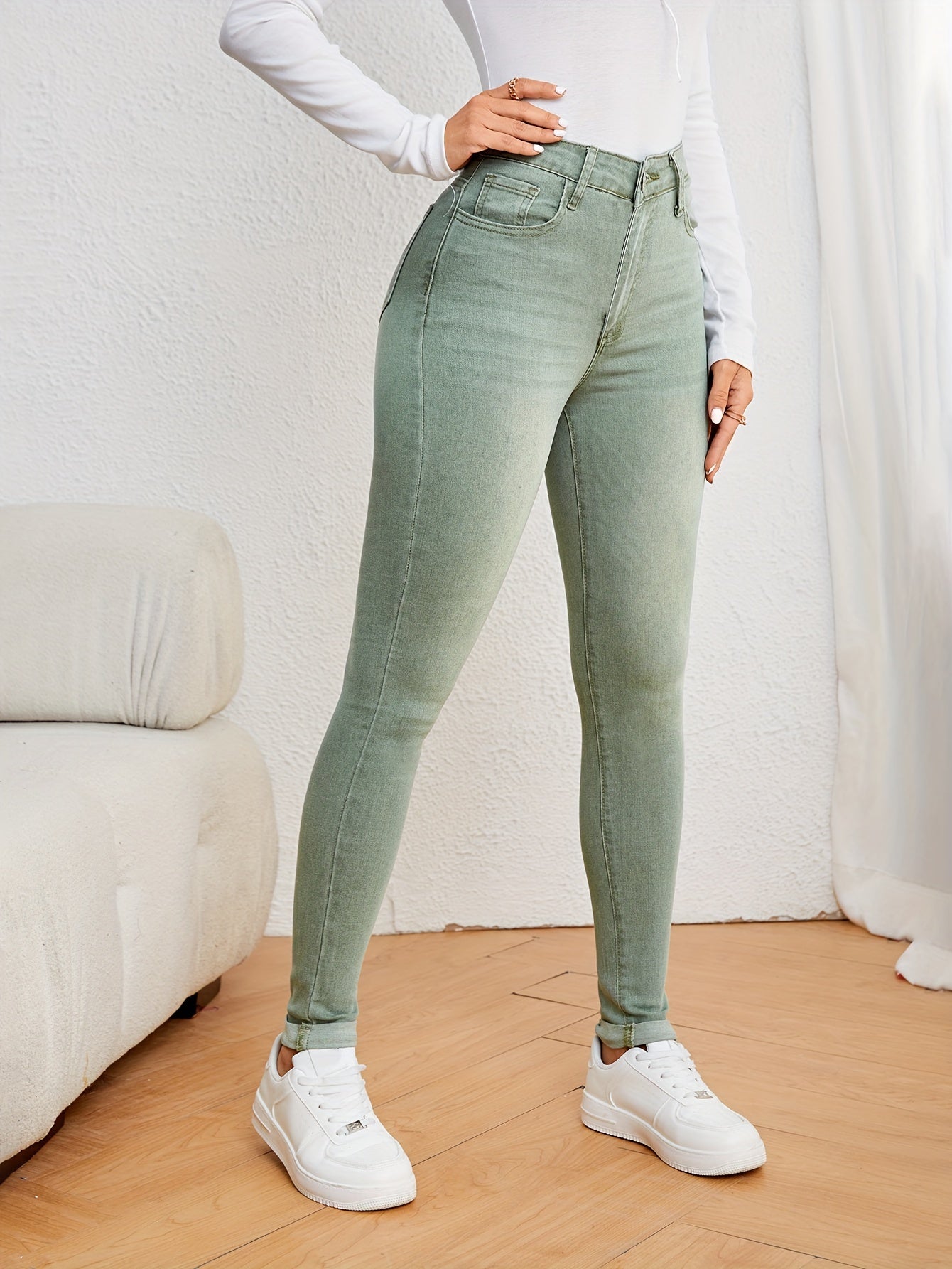 Mila | Damskie jeansy slim fit z wysokim stanem