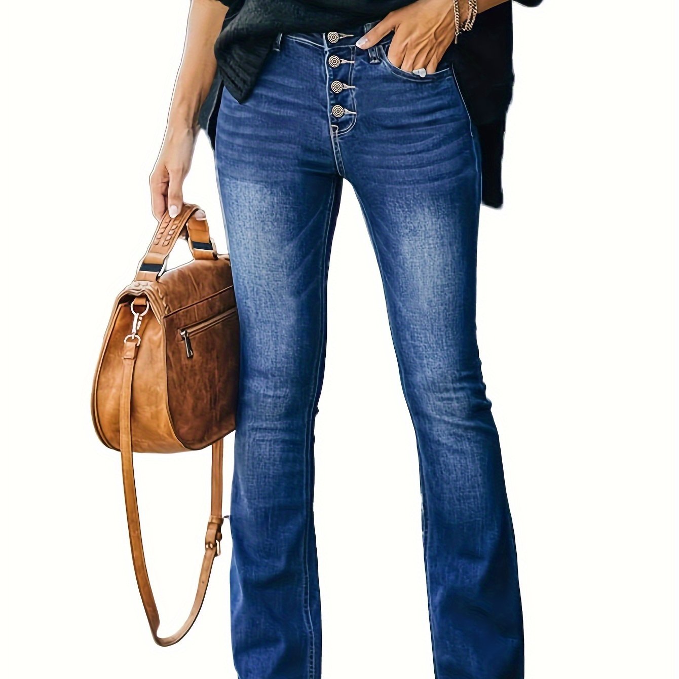 Lotte | Jeansy z wysokim stanem z mieszanki bawełny w luźnym kroju