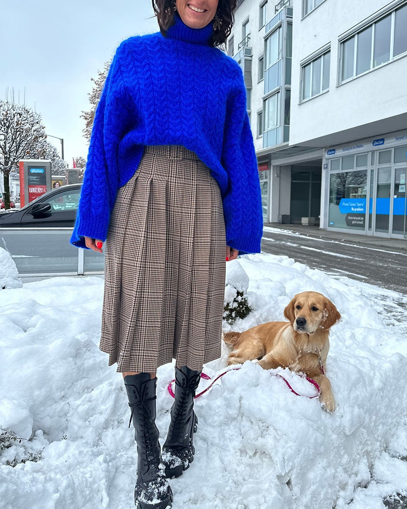 Casual effen kolorowy golf