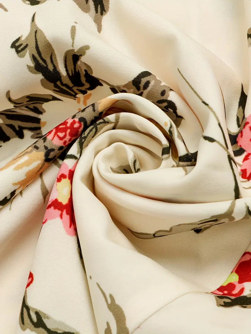 BETH | Sukienka z kwiatowym nadrukiem w kształcie litery A