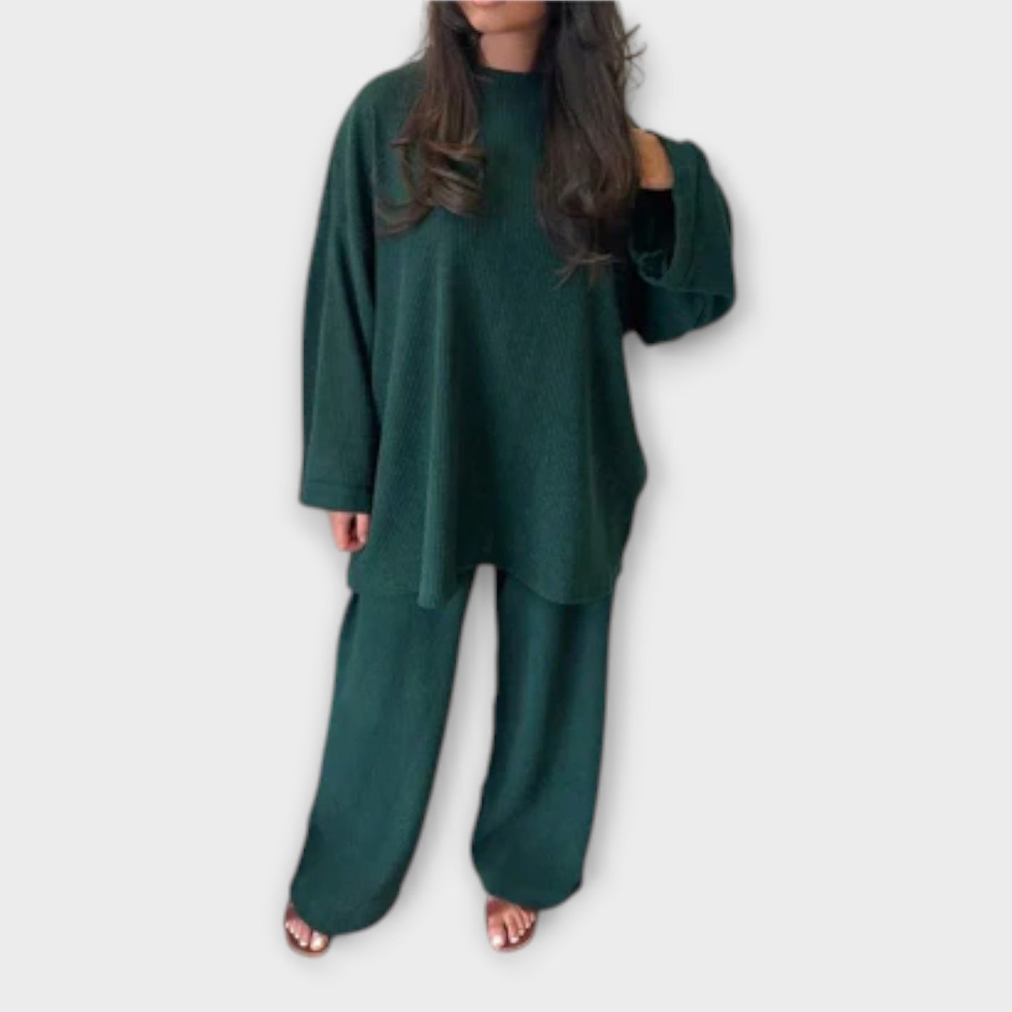 Oversized set - Styl żebrowany