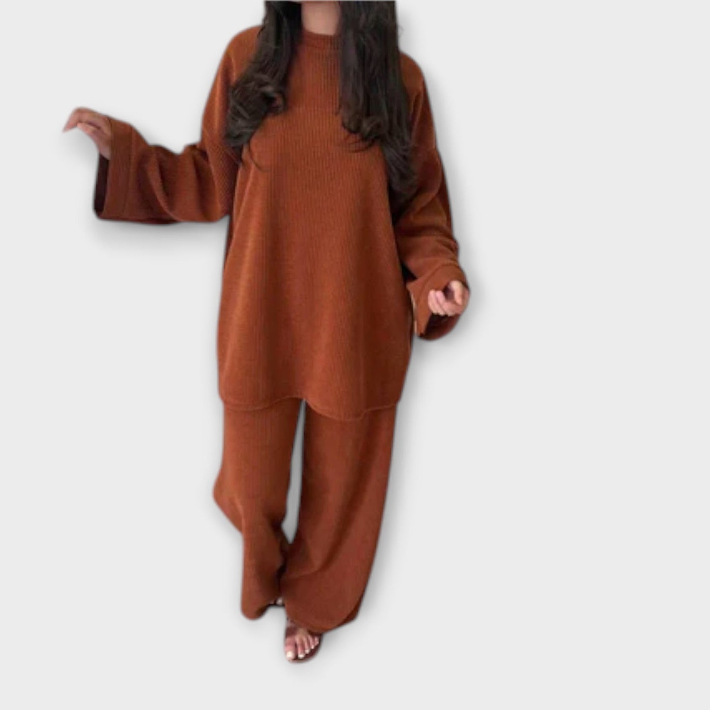 Oversized set - Styl żebrowany