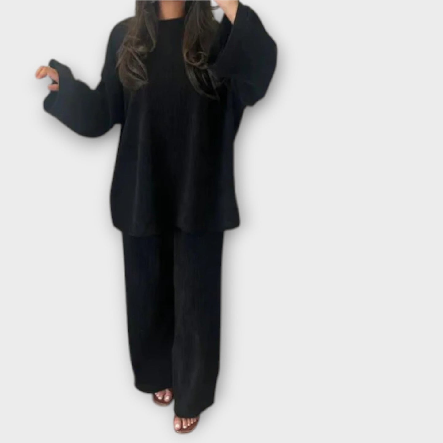 Oversized set - Styl żebrowany