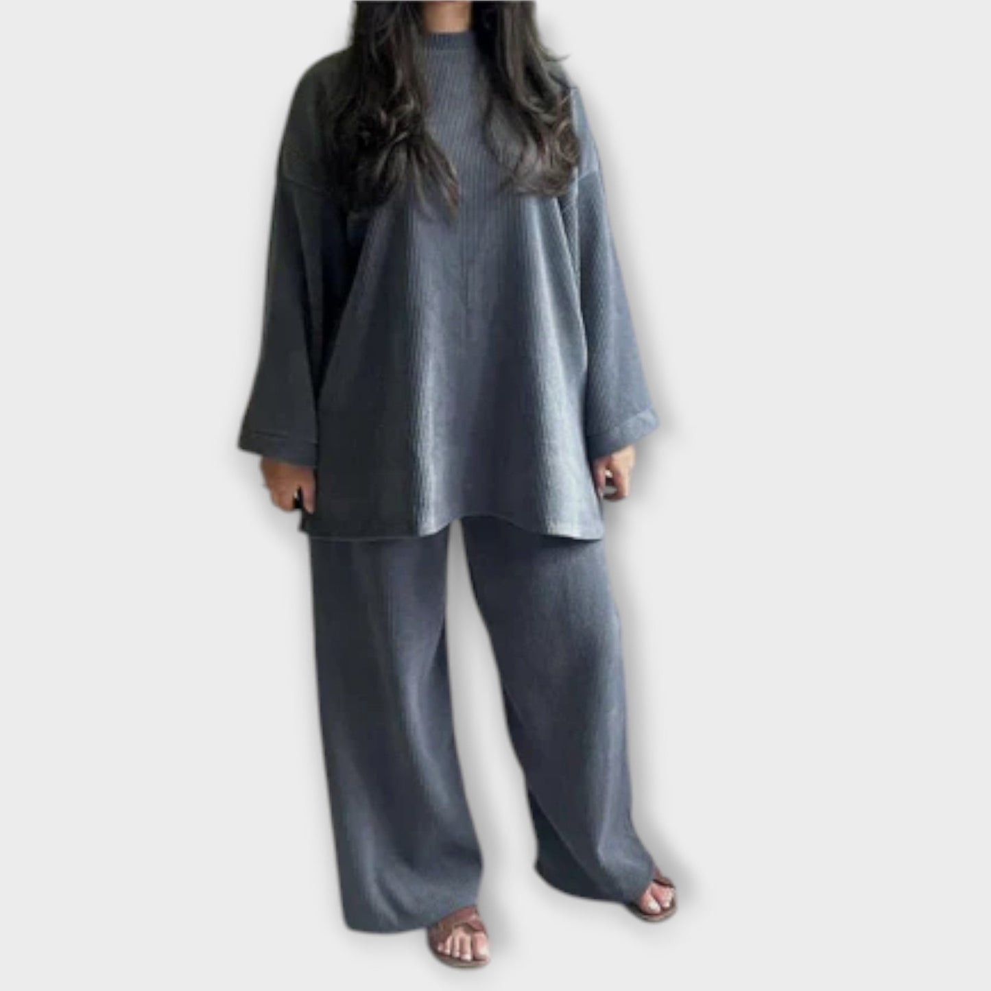 Oversized set - Styl żebrowany