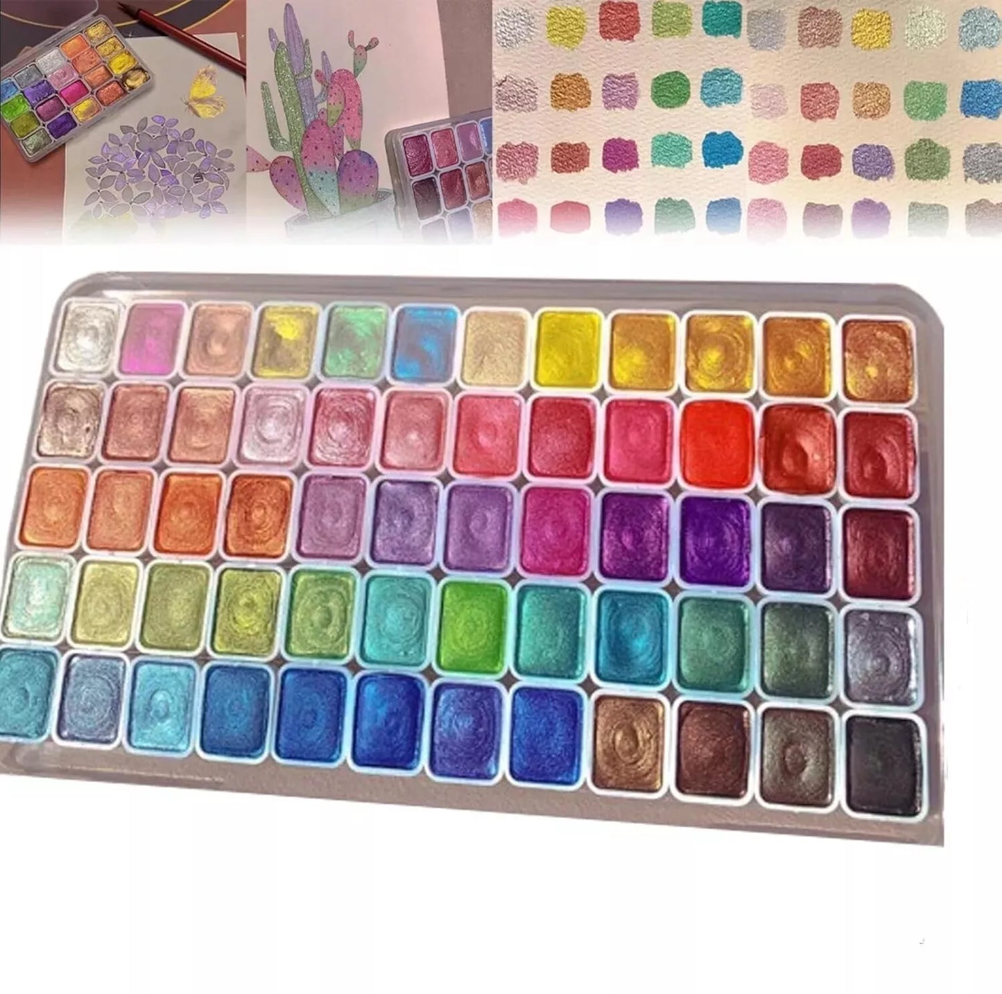 Kolorowy Proszek Mineralny Perłowy Pigment Art Woda Kolorowa