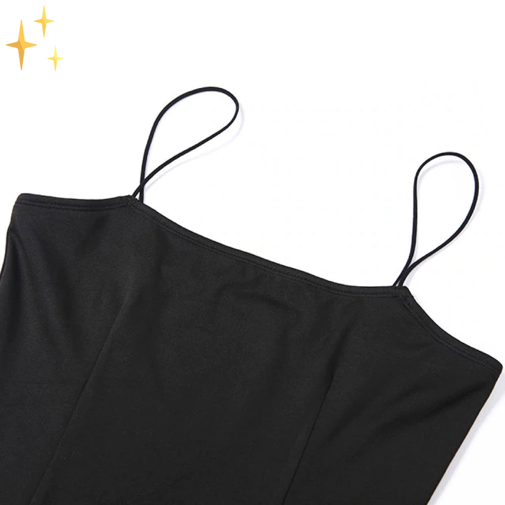 Sukienka Jasmin Maxi Bodycon z Ramiączkami i Rozcięciem na Boku dla Olśniewającego Klasycznego Wieczorowego Looku