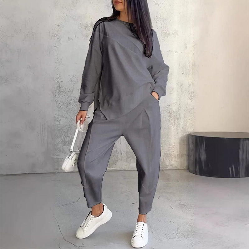 Ava™ | Bluza z długim rękawem i spodnie – stylowy i wygodny zestaw