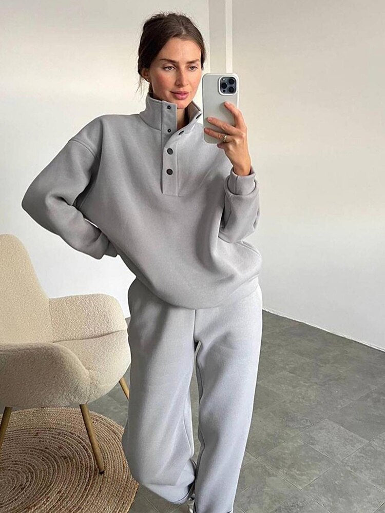 Wygodny Oversized Fleece Joggingspak