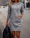 Jednolity casualowy dresowy sukienka