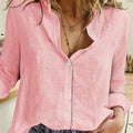 Lotte | Casual lniany shirt z długim rękawem
