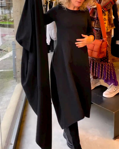 Elegancka sukienka w jednolitym kolorze