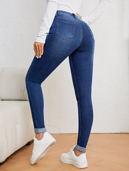 Mila | Damskie jeansy slim fit z wysokim stanem
