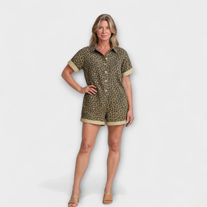 Nonette - Kombinezon Koszulowy w Panterkę