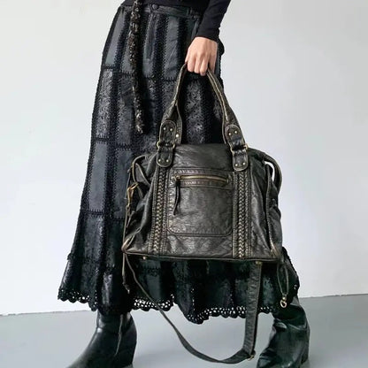 Jeoara - Vintage skórzana torba na ramię