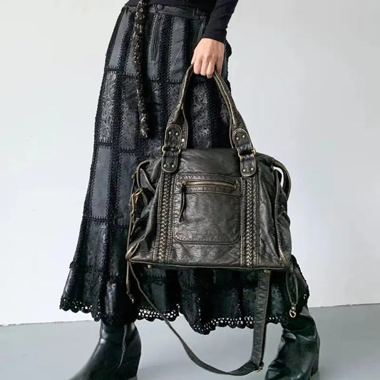 Jeoara - Vintage skórzana torba na ramię