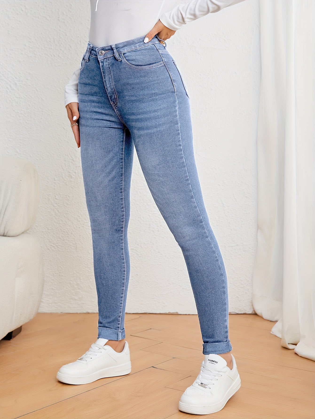 Mila | Damskie jeansy slim fit z wysokim stanem