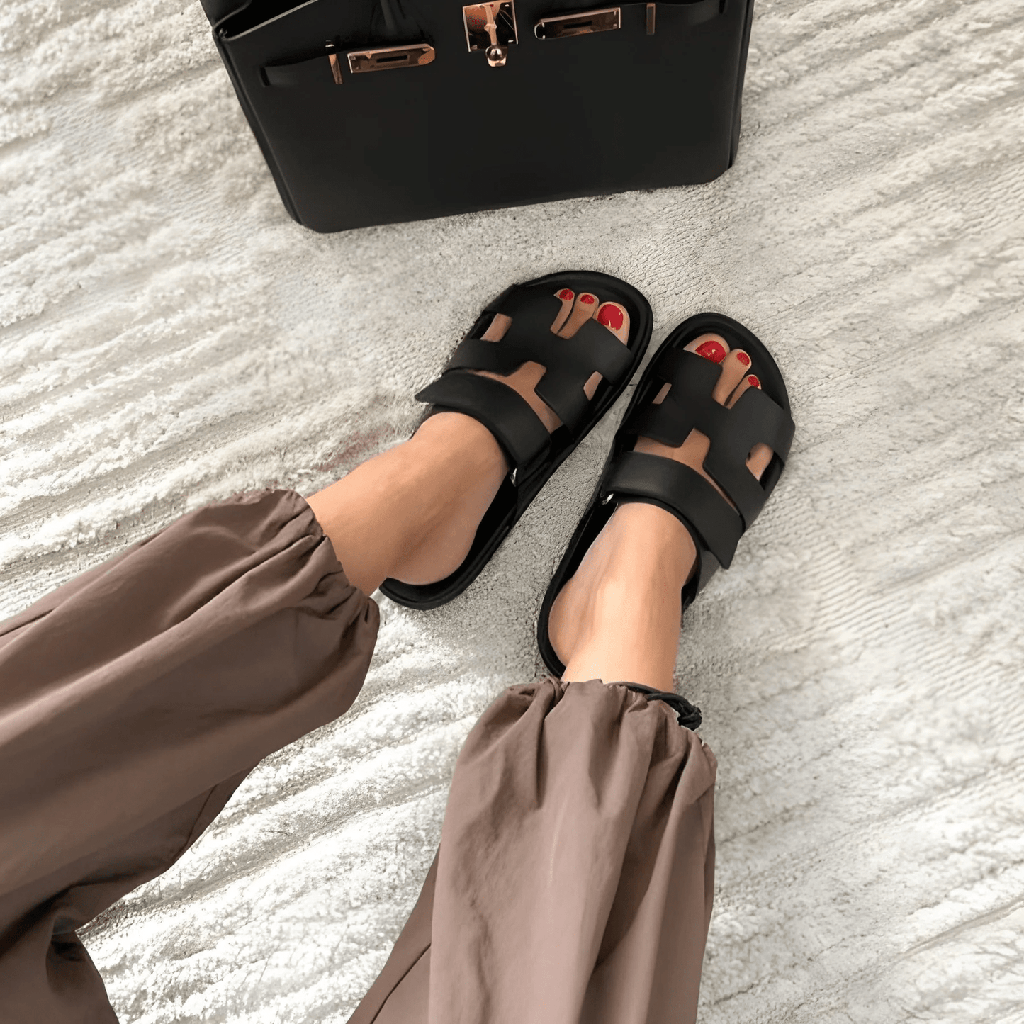 HERMANY - Eleganckie sandały designerskie