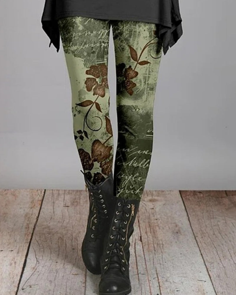 Erna | Retro legginsy dla kobiet w stylu etnicznym