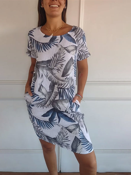 Joslyn - casual printed letnia sukienka