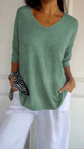 Anna - Sweter z dekoltem w serek