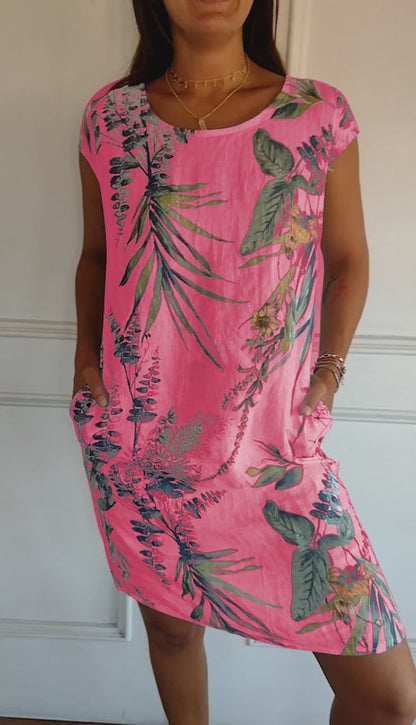 Joslyn - casual printed letnia sukienka