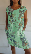 Joslyn - casual printed letnia sukienka