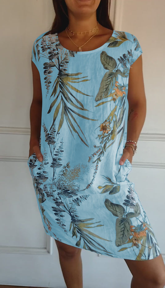 Joslyn - casual printed letnia sukienka