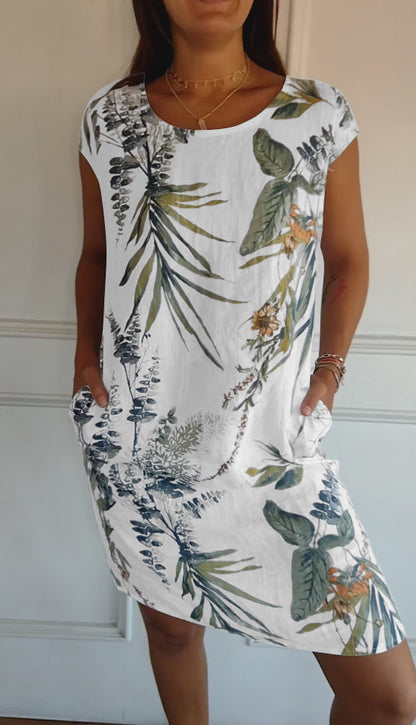 Joslyn - casual printed letnia sukienka