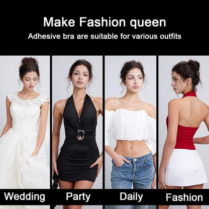 SecretLift - Silikonowy biustonosz push-up z klejem do strojów bez ramiączek i z odkrytymi plecami