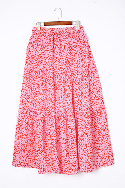 Spódnica maxi w panterkę