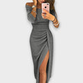 Lena - Elegancka Sukienka Off-Shoulder