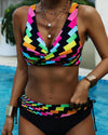 Kolorowy kostium kąpielowy bikini