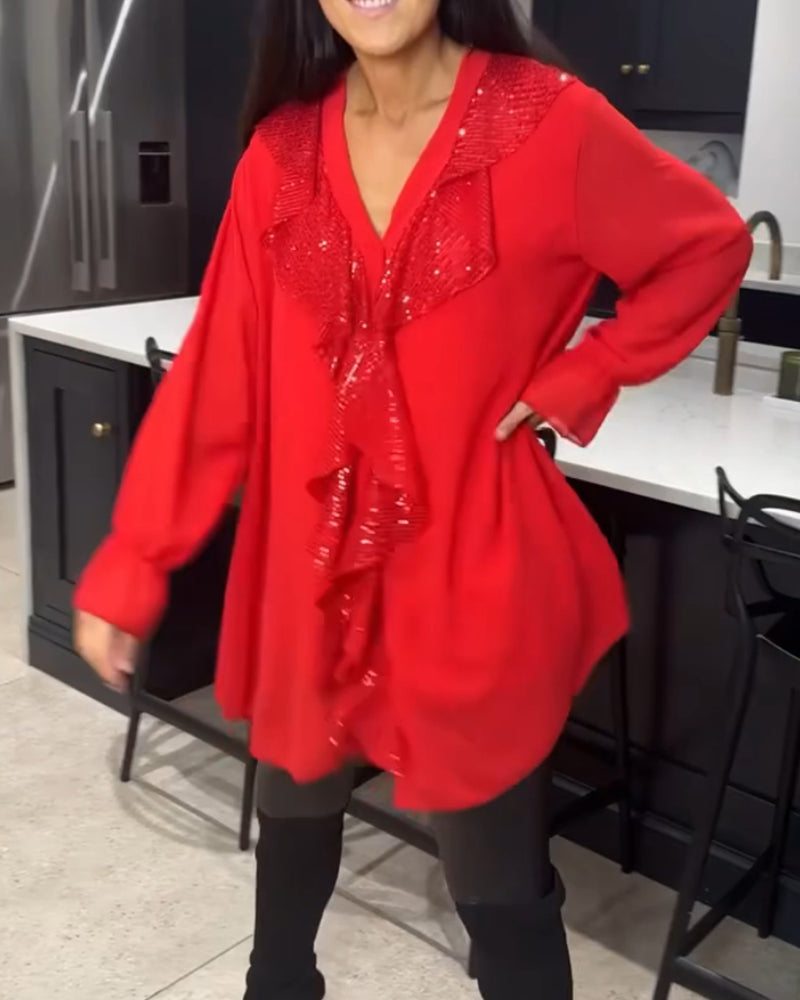 Bluzka z falbanami w eleganckim stylu