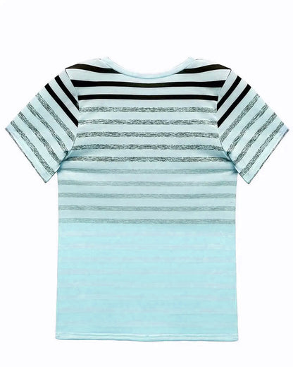 Kylie | Pasiasty T-shirt z Okrągłym Dekoltem