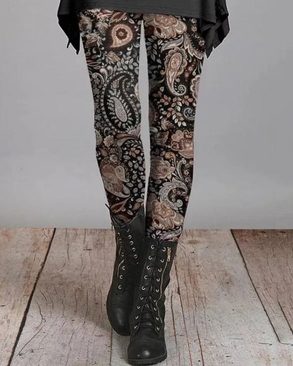 Erna | Retro legginsy dla kobiet w stylu etnicznym