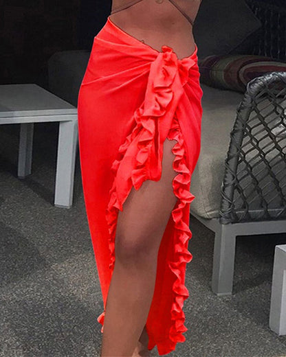 Jednolita falbaniasta okładka