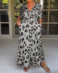 INGE - SUKIENKA Z WZOREM LEOPARDA