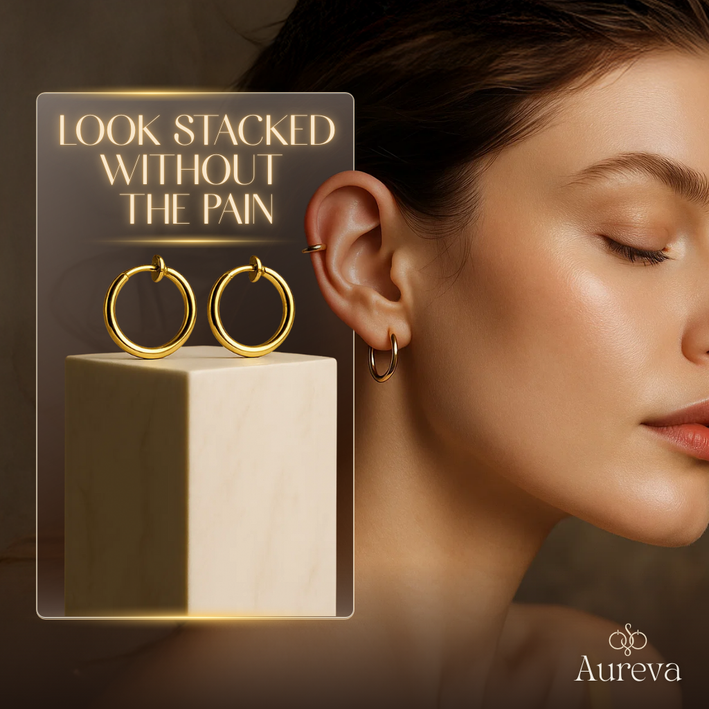 Aureva – Zwijane Kolczyki Komfortowe