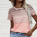 Kylie | Pasiasty T-shirt z Okrągłym Dekoltem