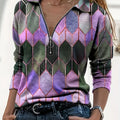 Sophie | Eleganckie biurowe casual topy z zamkiem