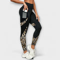 Legginsy z wysokim stanem w panterkę