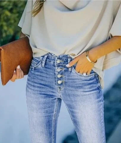 Lotte | Spodnie dżinsowe z wysokim stanem w stylu