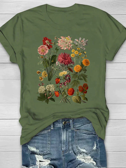 Roos | Vintage t-shirt z kwiatowym nadrukiem