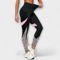 Legginsy z wysokim stanem w panterkę