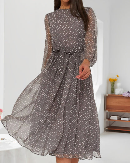 Isabelle | Elegancka luźna sukienka w kropki