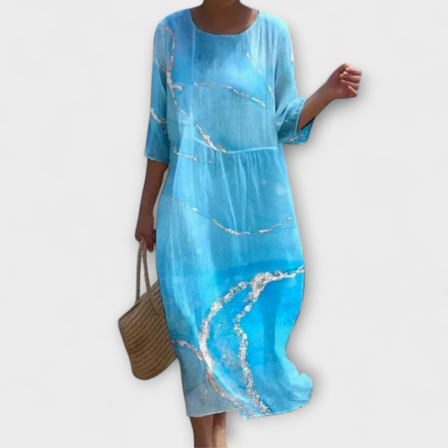 Miranda - Stylowa Sukienka Maxi w Kwiaty