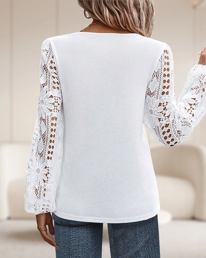Casual chique koronkowy top