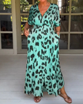 INGE - SUKIENKA Z WZOREM LEOPARDA