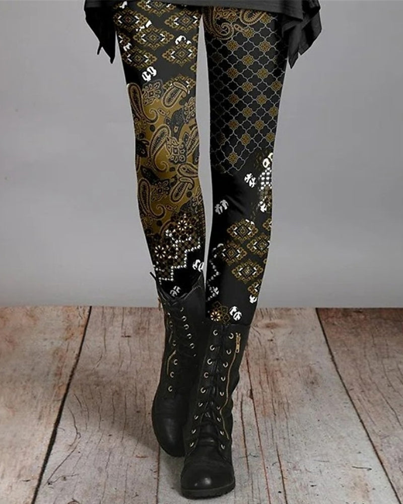 Erna | Retro legginsy dla kobiet w stylu etnicznym