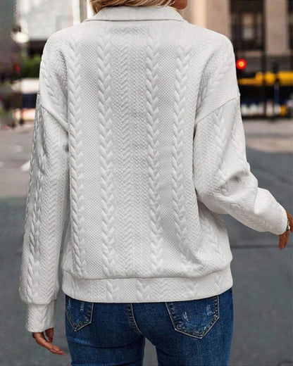 Gładki sweter z zamkiem błyskawicznym